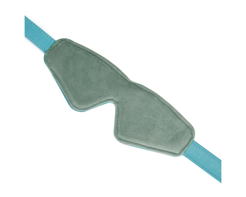 Маска на очі  Liebe Seele Blue Lamb Leather Blindfold with Velvet Lining