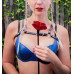 Стек Liebe Seele Flower Rhythm - Black and Red Leather Flowers Riding Crop