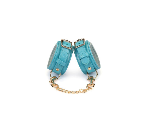 Наручники Liebe Seele Blue Lamb leather Wrist Cuffs with Velvet Lining