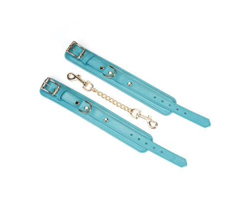 Наручники Liebe Seele Blue Lamb leather Wrist Cuffs with Velvet Lining