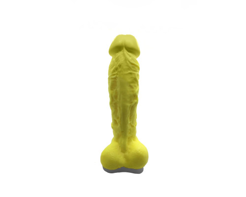 Мило у формі пеніса Чистий Кайф Yellow size XL, крафтове мило-член, натуральне