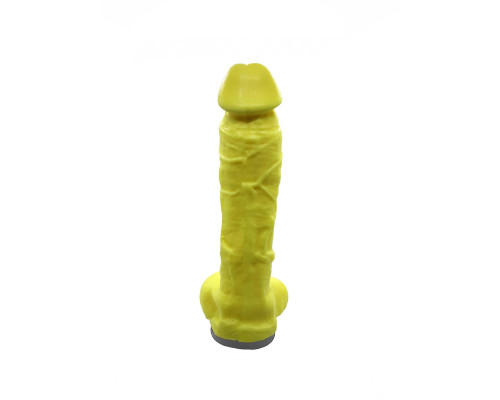 Мило у формі пеніса Чистий Кайф Yellow size XL, крафтове мило-член, натуральне