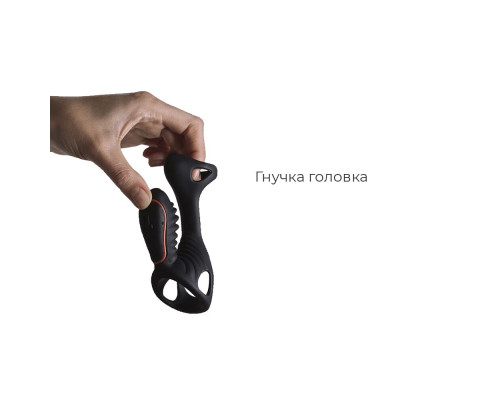 Вібронасадка на член Adrien Lastic Gladiator з пультом LRS, стимуляція клітора та точки G, 2 мотори