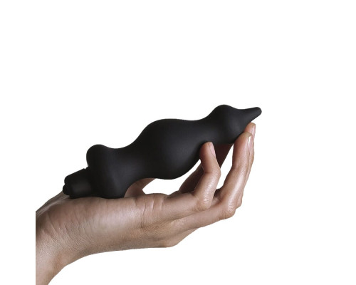 Анальна пробка з вібрацією Adrien Lastic Bullet Amuse Black, макс. діаметр 3,9 см