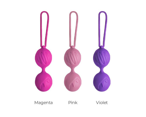 Вагінальні кульки Adrien Lastic Geisha Lastic Balls BIG Violet (L), діаметр 4 см, вага 90 гр