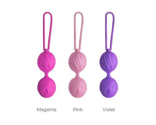 Вагінальні кульки Adrien Lastic Geisha Lastic Balls Mini Magenta (S), діаметр 3,4 см, вага 85 г