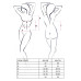(SALE) Корсет з пажами ELENI CORSET white 4XL / 5XL - Passion, трусики