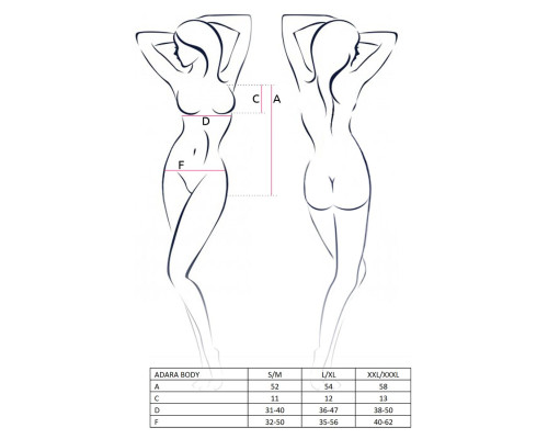 Боді монокіні Passion ADARA BODY XXL/XXXL, black