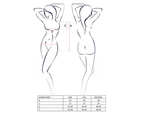 Боді монокіні Passion ADARA BODY XXL/XXXL, red