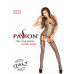 Бодістокінг Passion BS013 black, комбінезон, імітація панчіх і пояса