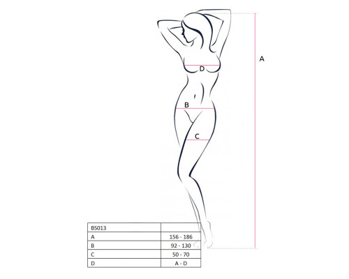 Бодістокінг Passion BS013 white, комбінезон, імітація панчіх і пояса