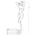 Бодістокінг Passion BS014 white, комбінезон, велика сітка