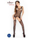 Бодістокінг Passion BS015 black, комбінезон, імітація панчіх і пояса
