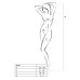Бодістокінг Passion BS015 white, комбінезон, імітація панчіх і пояса