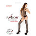 Бодистокинг Passion BS023 black, комбинезон, имитация чулок и пояса