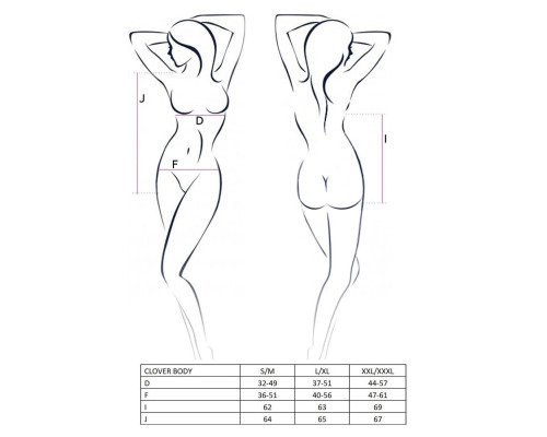 Боди CLOVER BODY black XXL/XXXL - Passion