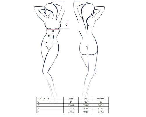 Костюм зайчика Passion MALLOY SET XXL/XXXL, трусики, топік і вушка