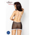 Прозрачная сорочка приталенная с чашечками NANNA CHEMISE black S/M - Passion, трусики