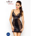 Сорочка приталенная с чашечками WILMA CHEMISE black XXL/XXXL - Passion, трусики