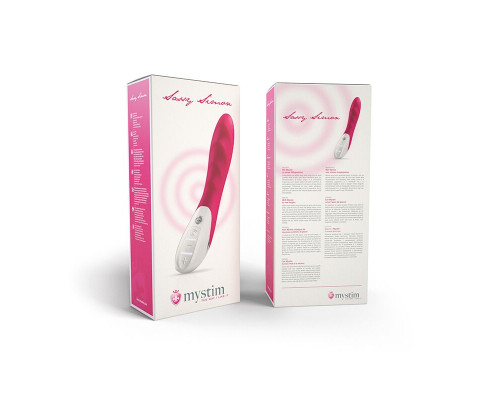 Потужний вібратор Mystim Sassy Simon Pink з двома моторами і стимулювальним рельєфом