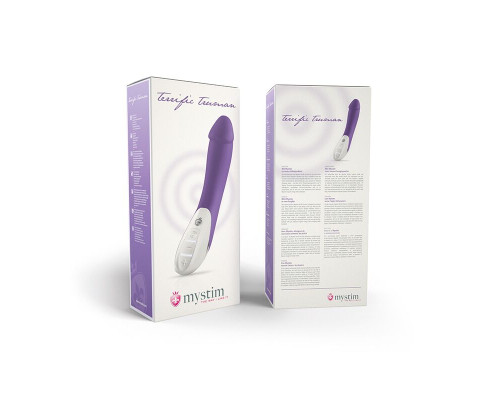 Потужний вібратор Mystim Terrific Truman Purple з двома моторами і вираженою головкою