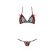 Комплект білизни Passion MELISSA BIKINI XXL/XXXL, black, ліф зі шнурівкою і трусики-стрінги