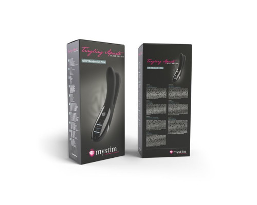 Вібратор подвійний з електростимуляцією Mystim Tingling Aparte eStim Black, міостимулятор