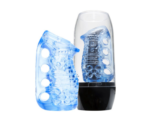 Мастурбатор Fleshlight Fleshskins Grip Blue Ice, надійна фіксація на руці, відмінно для пар та мінета