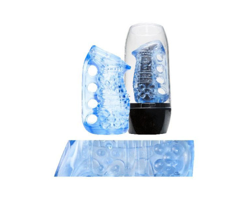 Мастурбатор Fleshlight Fleshskins Grip Blue Ice, надійна фіксація на руці, відмінно для пар та мінета