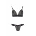 Комплект білизни Passion Exclusive GLAMISS SET S/M, black