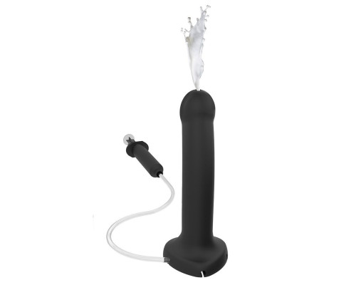 Фалоімітатор, що кінчає Strap-On-Me Dildo Cum Black, діаметр 3,6 см, силікон, насадка для страпону