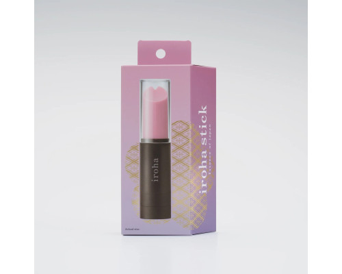 Вібратор-помада IROHA STICK Black, плавне збільшення потужності