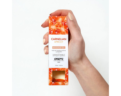 Масажна олія EXSENS Carnelian Apricot (бадьорна з сердоліком) 100мл, натуральна
