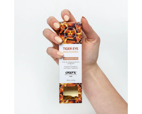 Масажна олія EXSENS Tiger Eye Macadamia (захист з тигровим оком) 100мл, натуральна