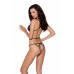 Боді з імітацією шкіри та стрепами Passion ASUNA BODY L/XL, black