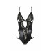 Боді з імітацією шкіри і стрепами Passion ASUNA BODY S/M, black