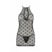 Напівпрозора сорочка Passion AZALIA CHEMISE S/M, black