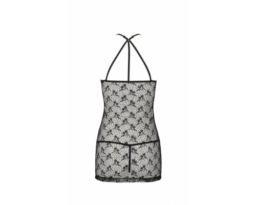 Напівпрозора сорочка Passion AZALIA CHEMISE S/M, black
