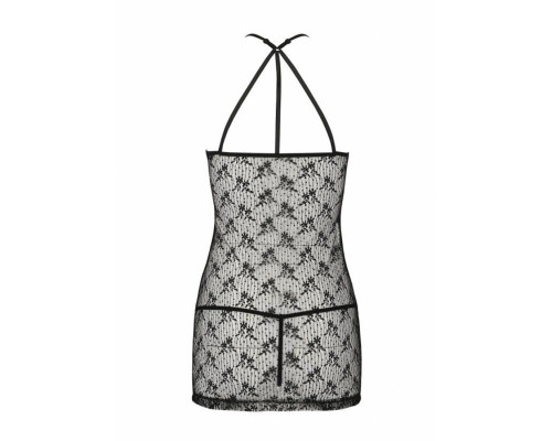 Напівпрозора сорочка Passion AZALIA CHEMISE S/M, black