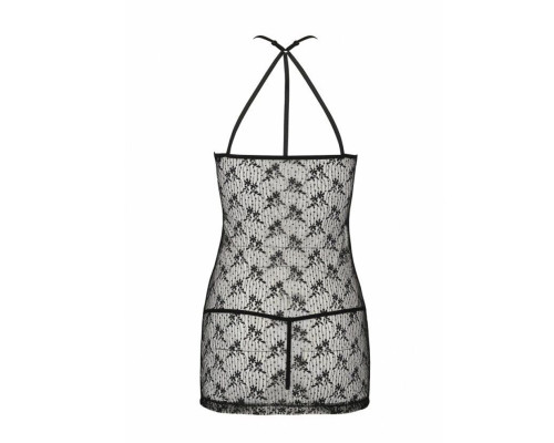 Напівпрозора сорочка Passion AZALIA CHEMISE XXL/XXXL, black