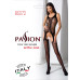 Бодістокінг з імітацією панчіх і ажурною вставкою Passion BS072 black