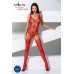 Ажурний бодістокінг з імітацією панчіх Passion BS074 red