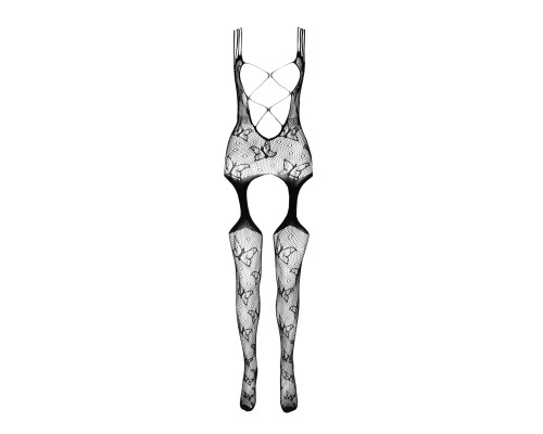 Відвертий бодістокінг з глибоким декольте Passion BS075 black