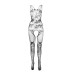 Ажурний бодістокінг з інтимними вирізами Passion BS076 white