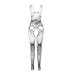 Ажурний бодістокінг з інтимними вирізами Passion BS076 white