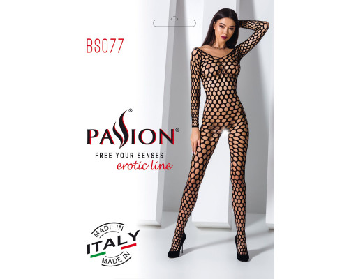 Бодістокінг з крупною сіткою Passion BS077 black