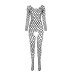 Бодістокінг з крупною сіткою Passion BS077 white