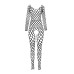 Бодістокінг з крупною сіткою Passion BS077 white