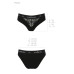 Трусики з широкою гумкою і мереживом Passion PS001 PANTIES L, black