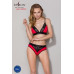 Трусики з широкою гумкою і мереживом Passion PS001 PANTIES L, red-black